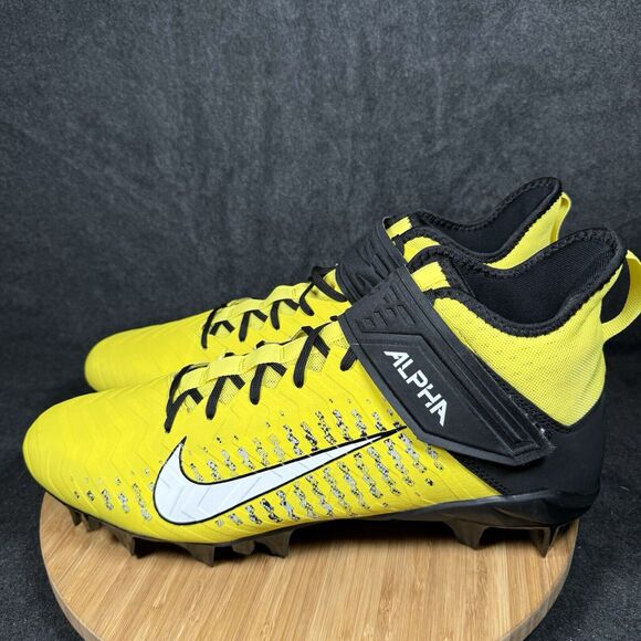 Nike Alpha Menace Pro‎ 2 Mid Yellow Black Football Cleat Size 14 New AQ3209-701 main image 6